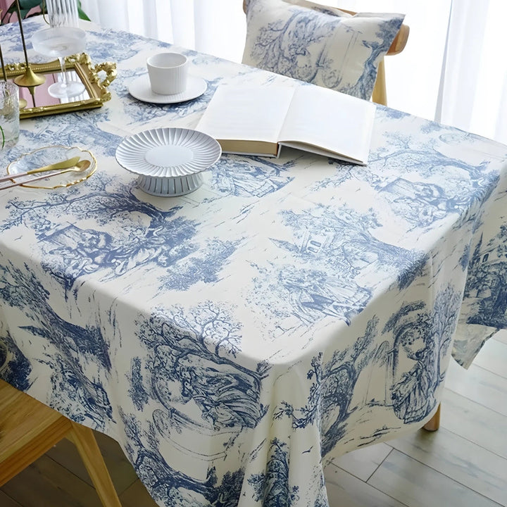 Lisslune | Rustic Ink-Style Print Table Cloth