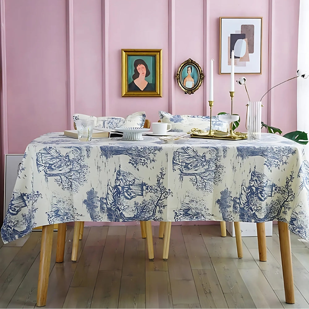 Lisslune | Rustic Ink-Style Print Table Cloth