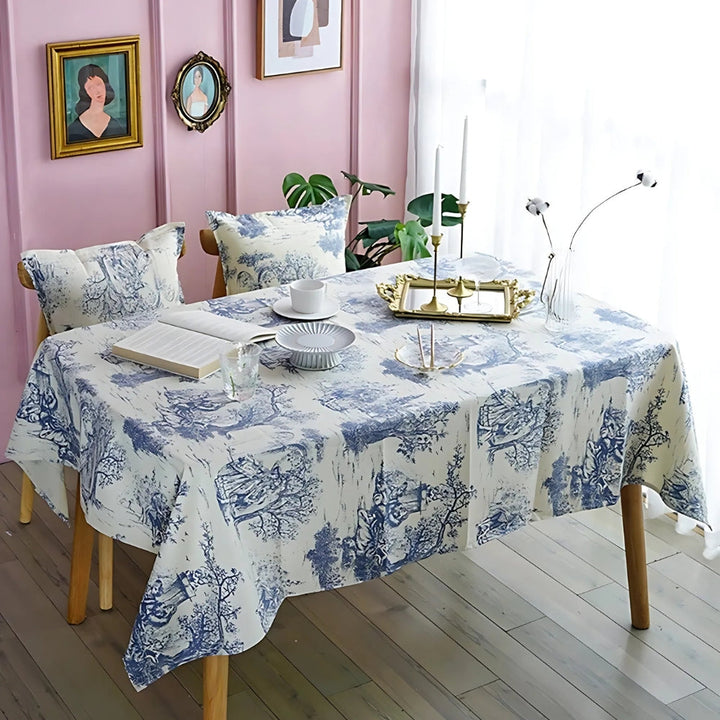 Lisslune | Rustic Ink-Style Print Table Cloth
