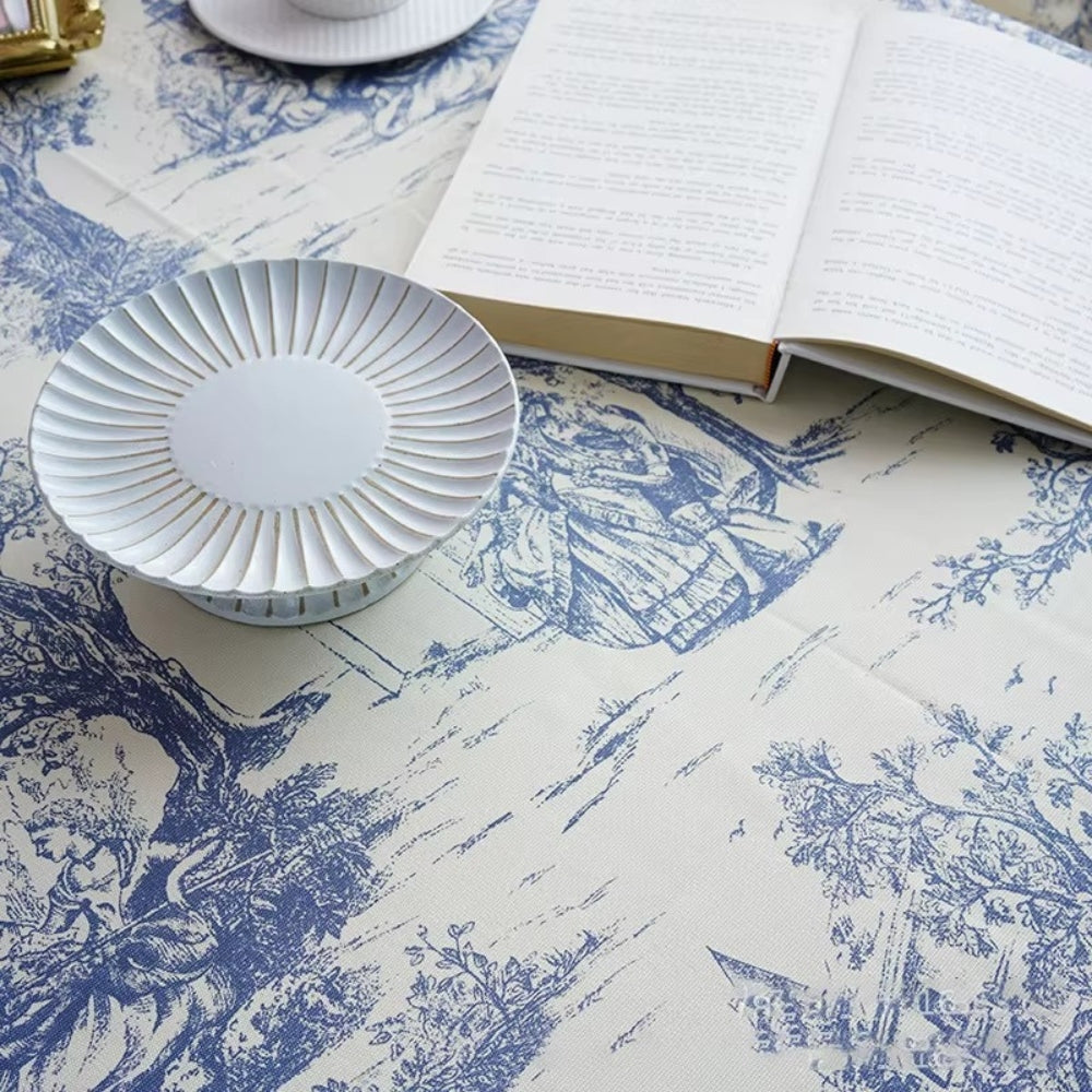 Lisslune | Rustic Ink-Style Print Table Cloth