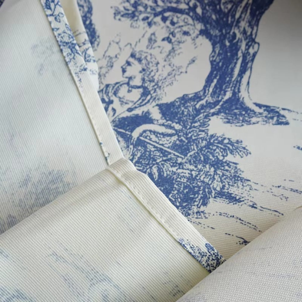 Lisslune | Rustic Ink-Style Print Table Cloth