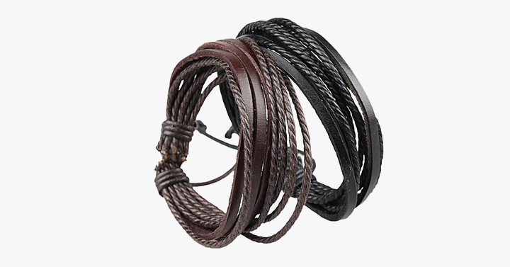 Lisslune | Rustic Leather Wrap Bracelet
