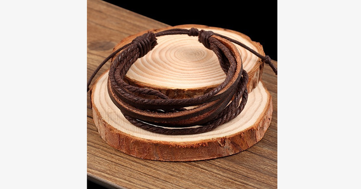 Lisslune | Rustic Leather Wrap Bracelet
