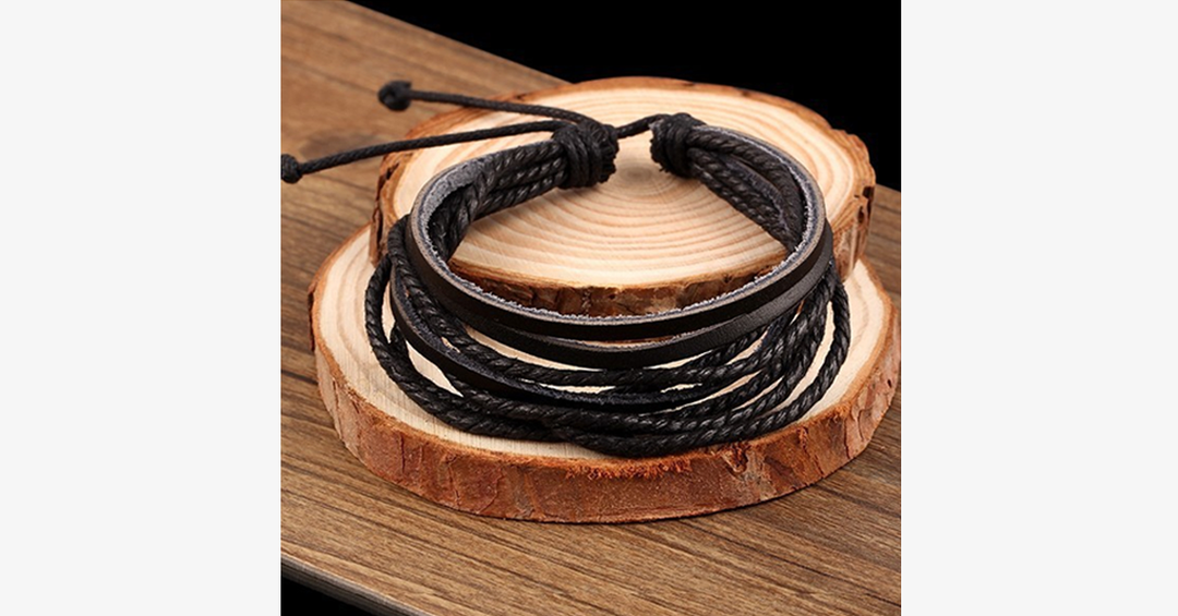 Lisslune | Rustic Leather Wrap Bracelet