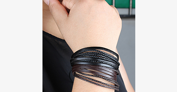 Lisslune | Rustic Leather Wrap Bracelet