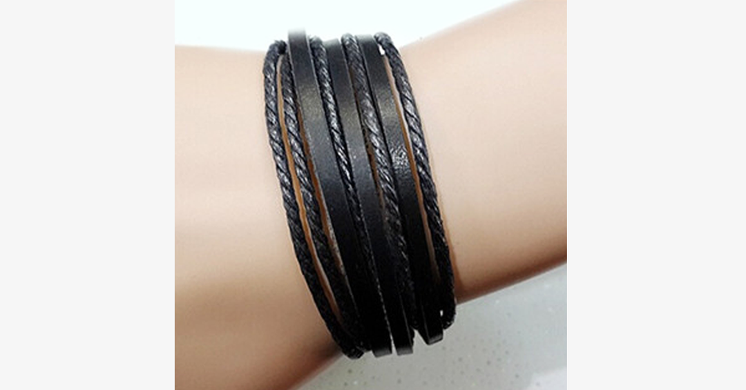 Lisslune | Rustic Leather Wrap Bracelet