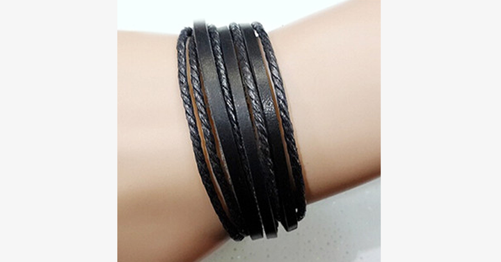 Lisslune | Rustic Leather Wrap Bracelet