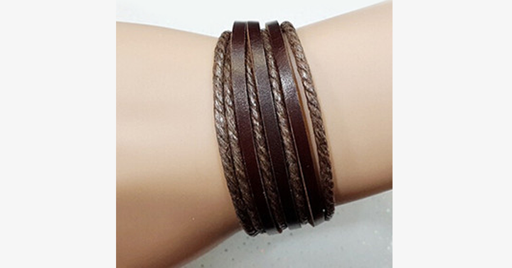 Lisslune | Rustic Leather Wrap Bracelet