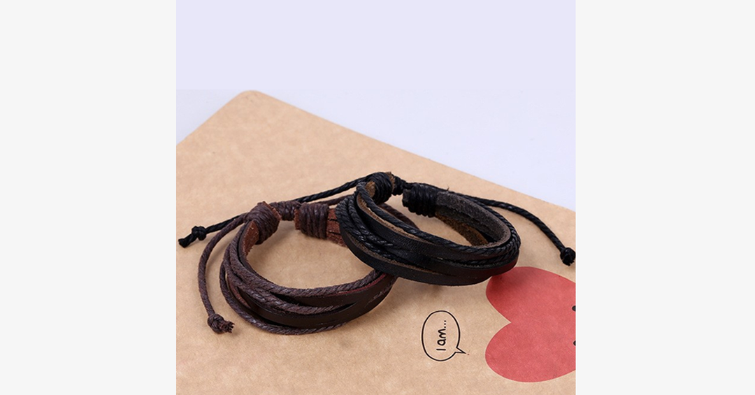 Lisslune | Rustic Leather Wrap Bracelet
