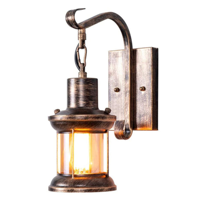 Lisslune | Ruston Vintage Wall Light – Industrial Farmhouse Glass Wall Lamp