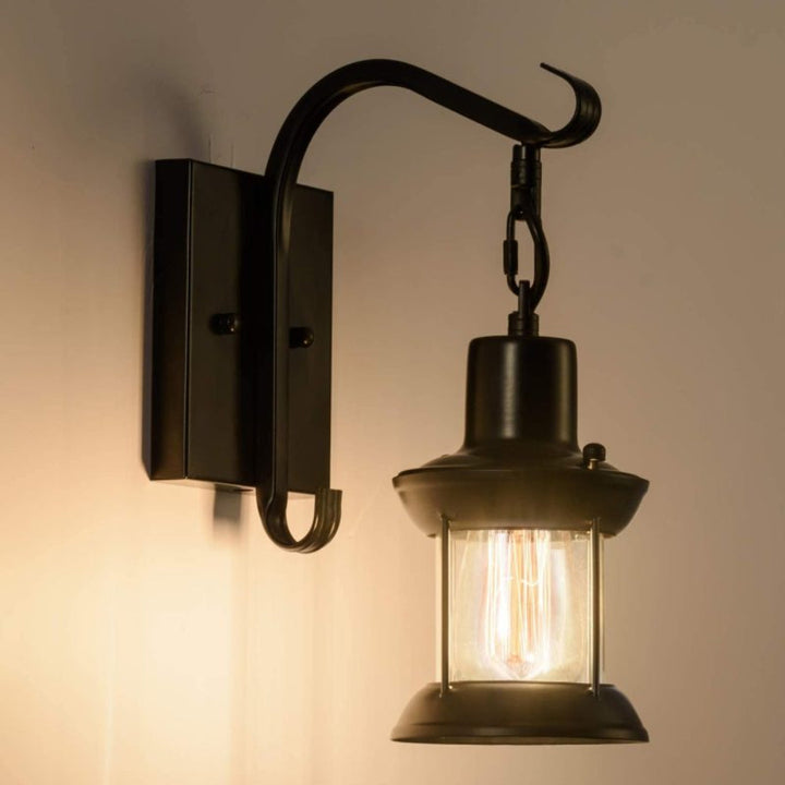 Lisslune | Ruston Vintage Wall Light – Industrial Farmhouse Glass Wall Lamp