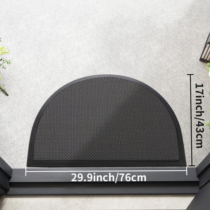 Lisslune | Rynel Semi Circle Doormat | Non-Slip Entrance Mat
