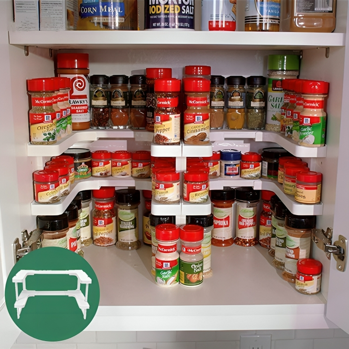 Lisslune | 2-layer stackable spice organizer
