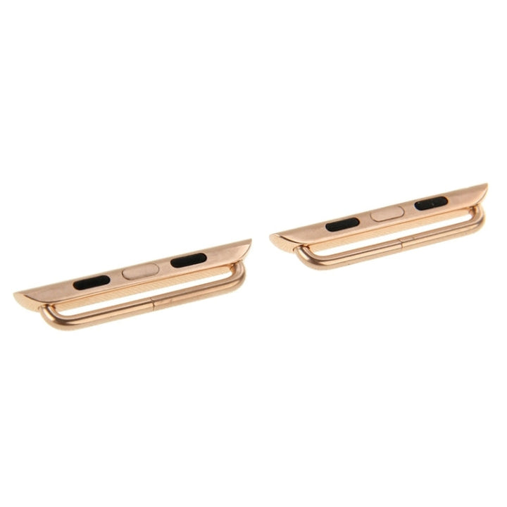 Lisslune | 2 PCS for Apple Watch 38mm Metal band connectors Metal buckle with screwdriver tool (Gold)