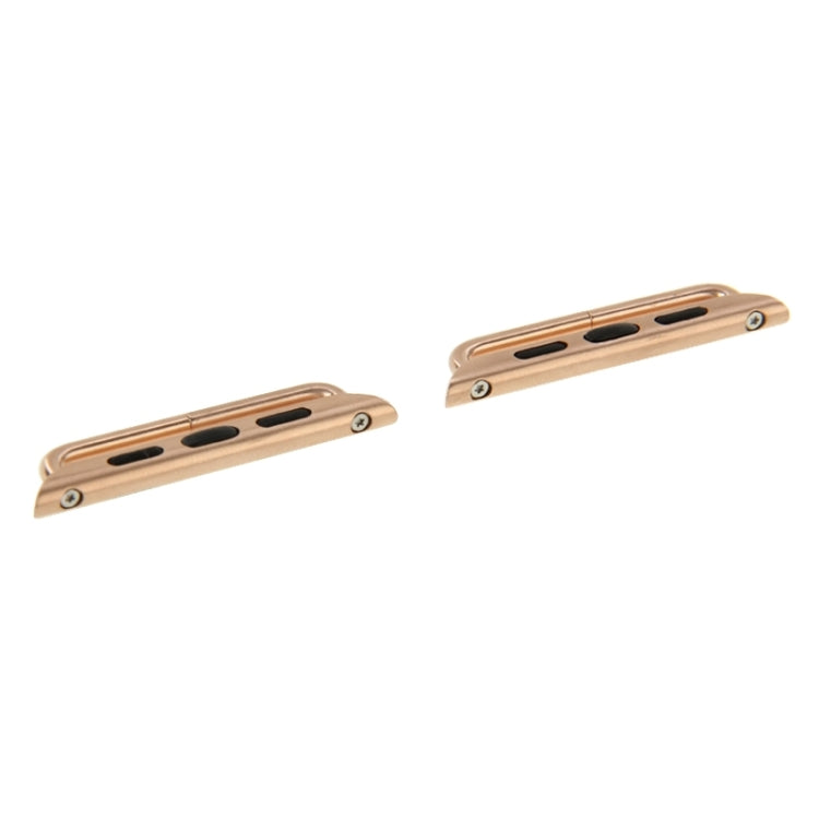 Lisslune | 2 PCS for Apple Watch 42mm Metal Band Connector Metal Buckle with Screwdriver Tool (Rose Gold)