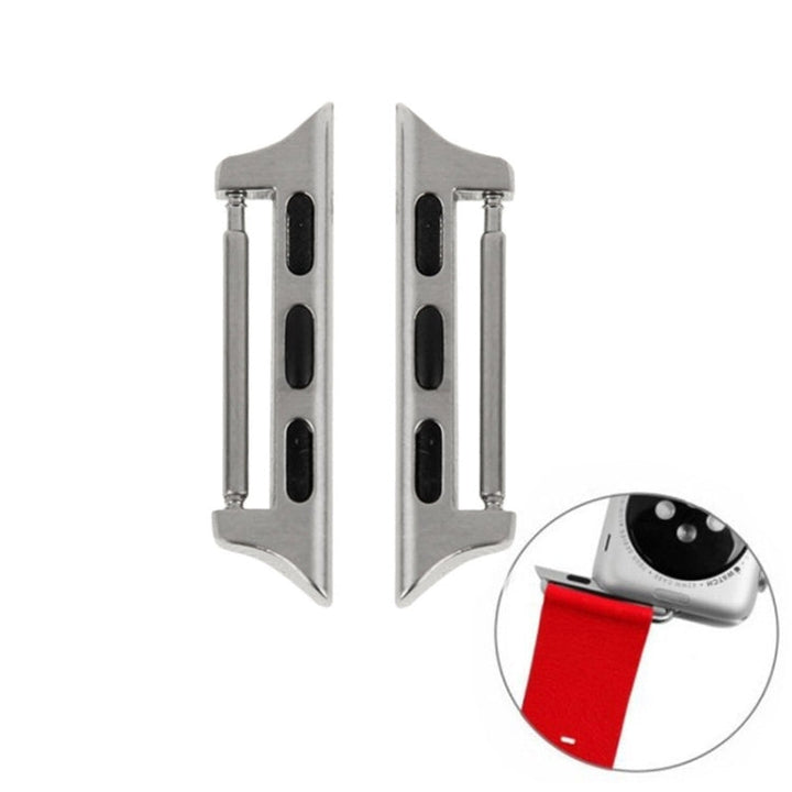 Lisslune | 2 PCS for Apple Watch 38mm metal band connector metal clasp (Silver)