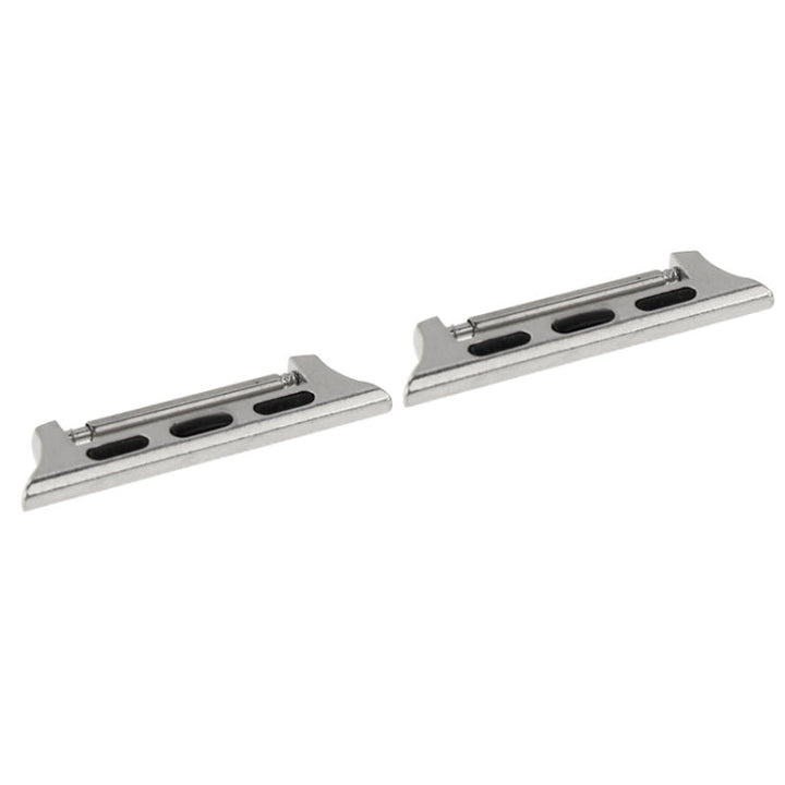 Lisslune | 2 PCS for Apple Watch 38mm metal band connector metal clasp (Silver)