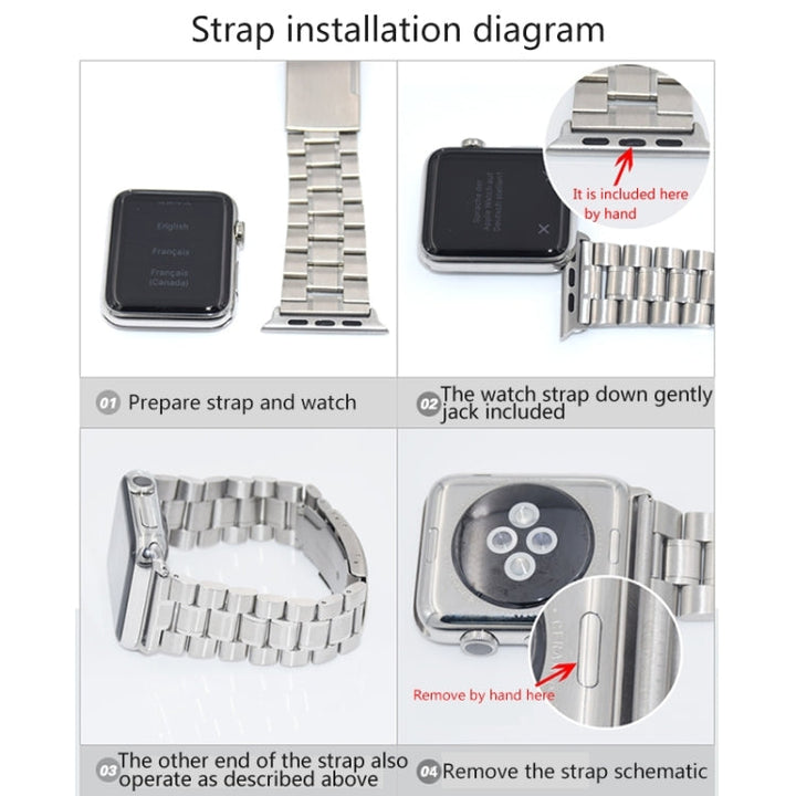 Lisslune | 2 PCS for Apple Watch 38mm metal band connector metal clasp (Silver)