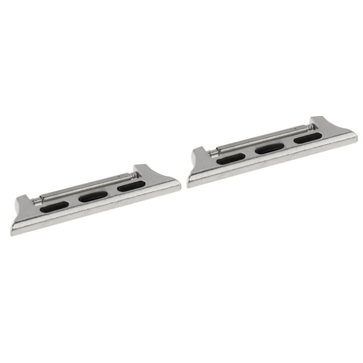 Lisslune | 2 PCS for Apple Watch 42mm metal strap connector metal strap (Silver)