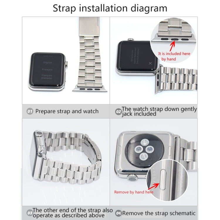 Lisslune | 2 PCS for Apple Watch 42mm metal strap connector metal strap (Silver)