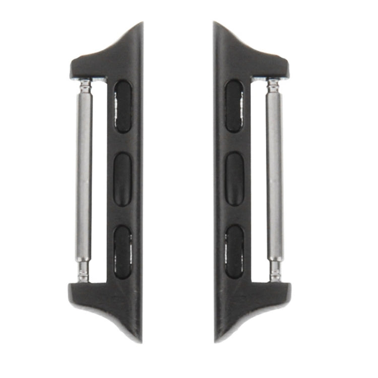 Lisslune | 2 PCS for Apple Watch 42mm Metal Band Connector Metal Buckle (Black)