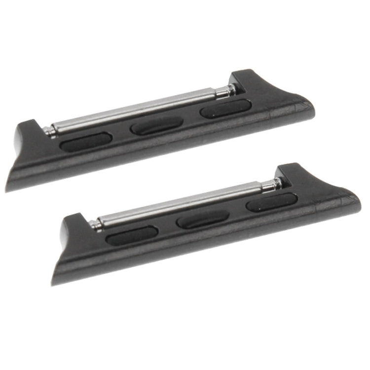 Lisslune | 2 PCS for Apple Watch 42mm Metal Band Connector Metal Buckle (Black)