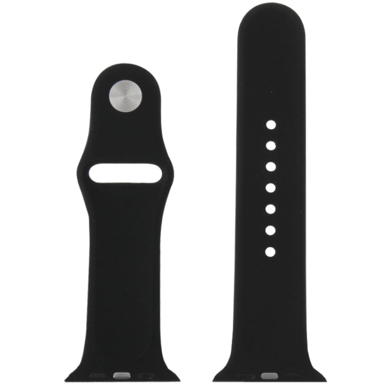 Lisslune | For Apple Watch Sport 38mm High-Performance Rubber Sport Watch Band with Pin-and-Flip Closure (Black)
