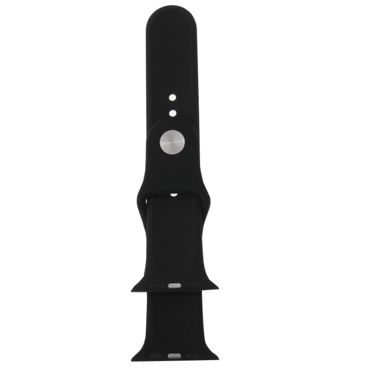 Lisslune | For Apple Watch Sport 38mm High-Performance Rubber Sport Watch Band with Pin-and-Flip Closure (Black)