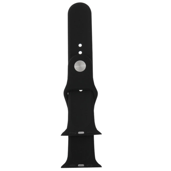 Lisslune | For Apple Watch Sport 38mm High-Performance Rubber Sport Watch Band with Pin-and-Flip Closure (Black)