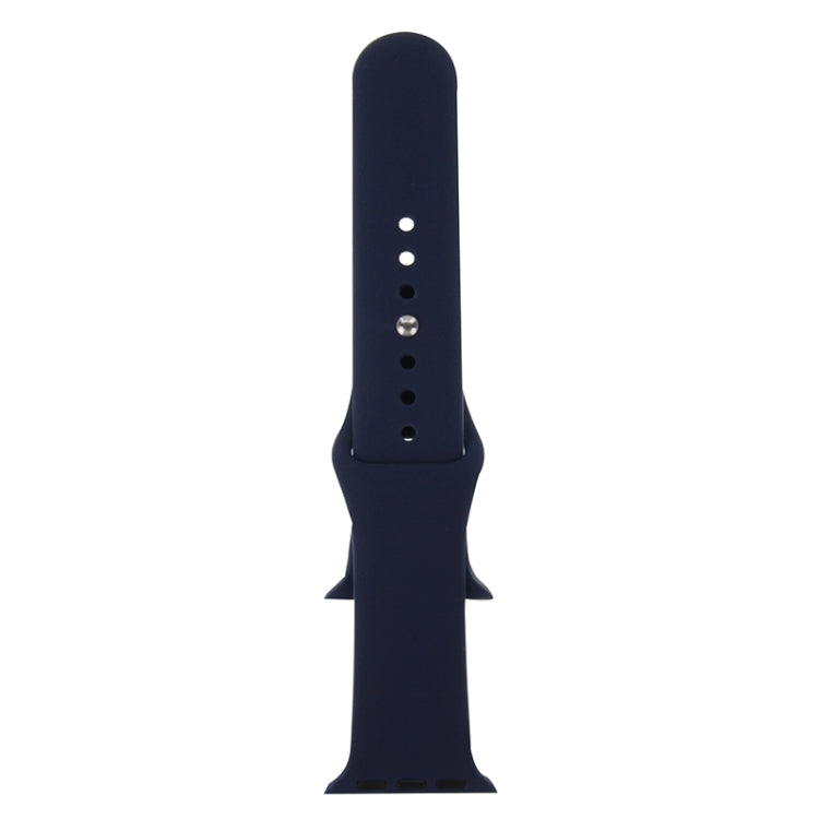Lisslune | For Apple Watch Sport 38mm High-Performance Rubber Sports Band with Snap Closure (Dark Blue)