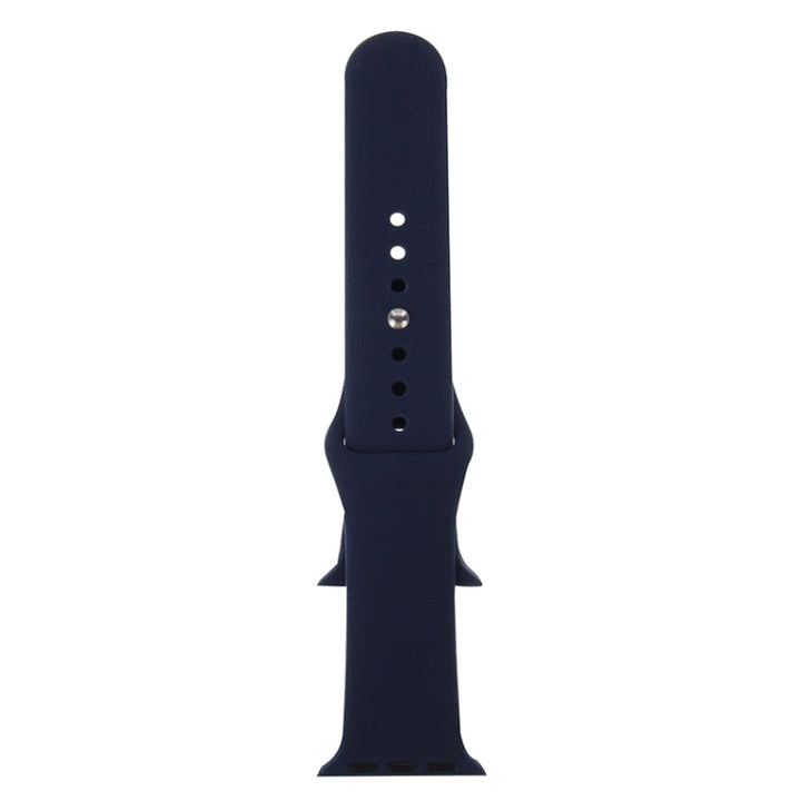 Lisslune | For Apple Watch Sport 38mm High-Performance Rubber Sports Band with Snap Closure (Dark Blue)