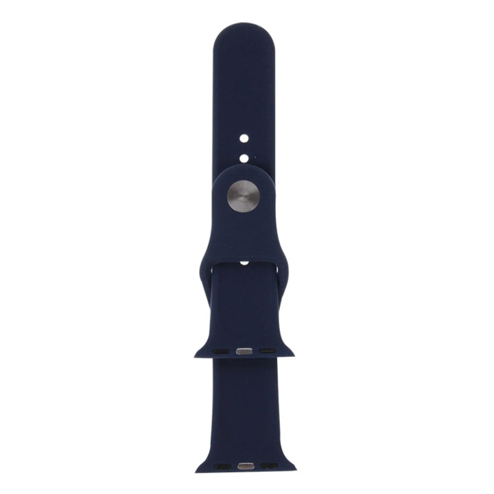 Lisslune | For Apple Watch Sport 38mm High-Performance Rubber Sports Band with Snap Closure (Dark Blue)