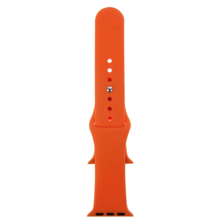 Lisslune | For Apple Watch Sport 38mm High-Performance Rubber Sport Watch Band with Pin-and-Tuck Closure (Orange)