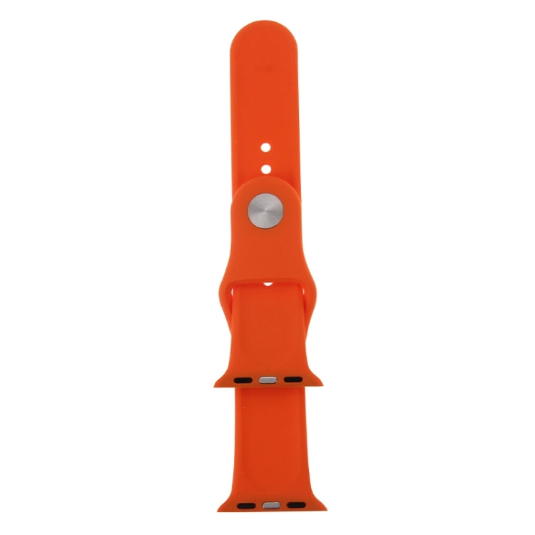 Lisslune | For Apple Watch Sport 38mm High-Performance Rubber Sport Watch Band with Pin-and-Tuck Closure (Orange)