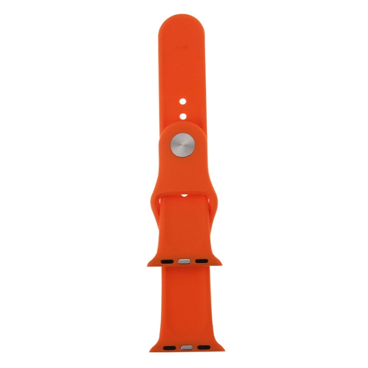 Lisslune | For Apple Watch Sport 38mm High-Performance Rubber Sport Watch Band with Pin-and-Tuck Closure (Orange)