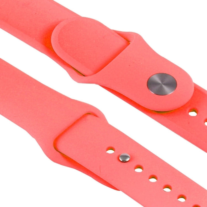 Lisslune | For Apple Watch Sport 38mm High-Performance Rubber Sport Watch Band with Button Closure (Magenta)