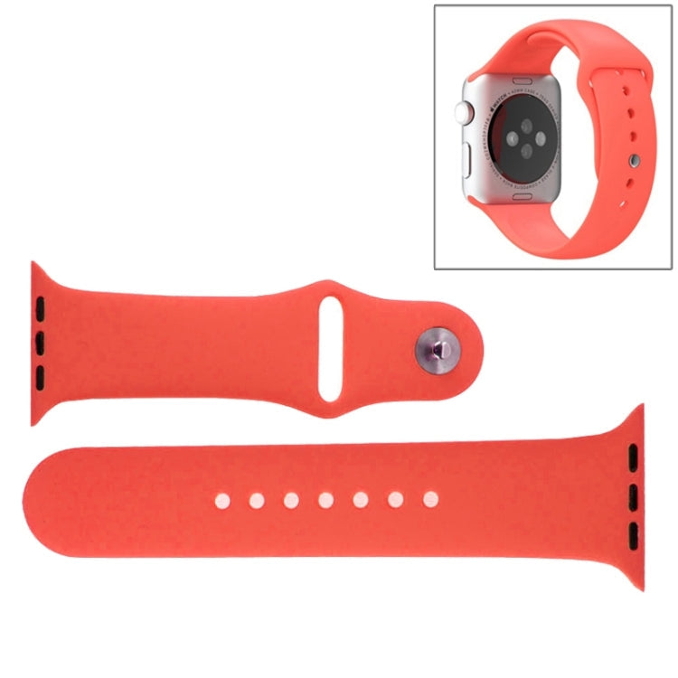 Lisslune | For Apple Watch Sport 38mm High-Performance Rubber Sport Watch Band with Button Closure (Magenta)