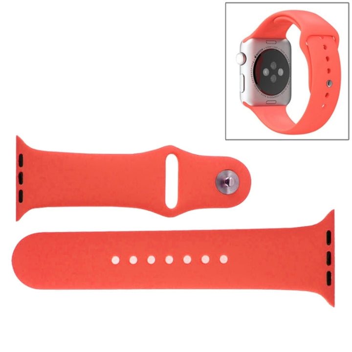 Lisslune | For Apple Watch Sport 38mm High-Performance Rubber Sport Watch Band with Button Closure (Magenta)