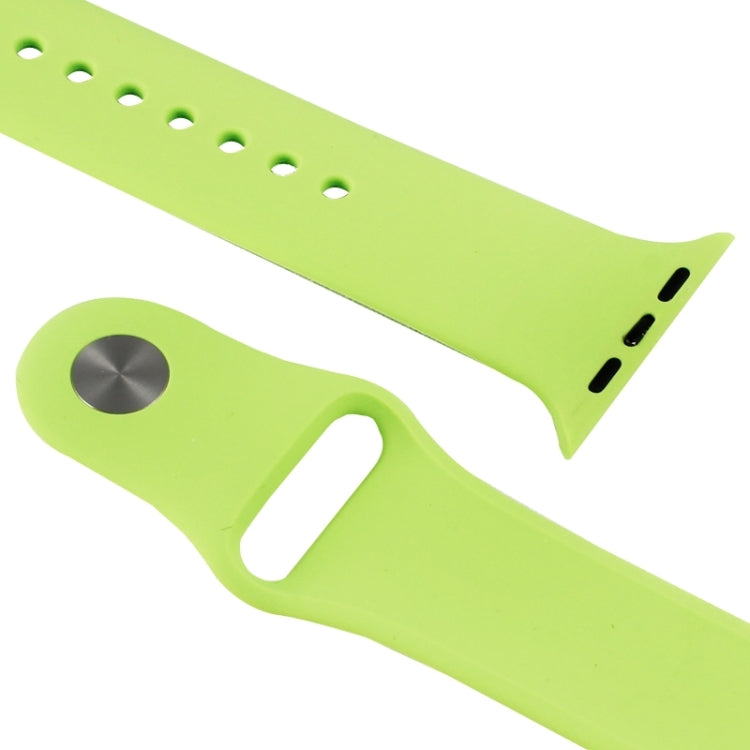 Lisslune | For Apple Watch Sport 38mm High Performance Rubber Sport Watch Band with Pin-and-Tuck Closure (Green)