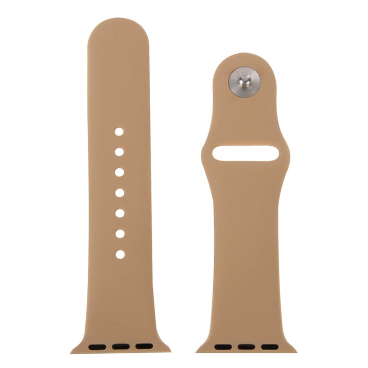 Lisslune | For Apple Watch Sport 38mm High Performance Rubber Sport Watch Band with Pin and Tuck Closure (Khaki)