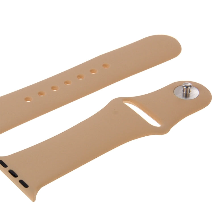 Lisslune | For Apple Watch Sport 38mm High Performance Rubber Sport Watch Band with Pin and Tuck Closure (Khaki)