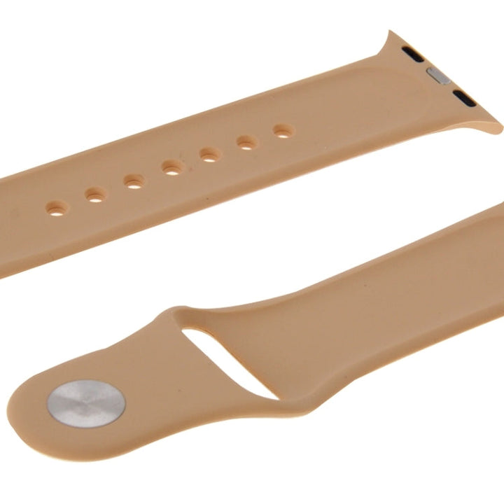 Lisslune | For Apple Watch Sport 38mm High Performance Rubber Sport Watch Band with Pin and Tuck Closure (Khaki)