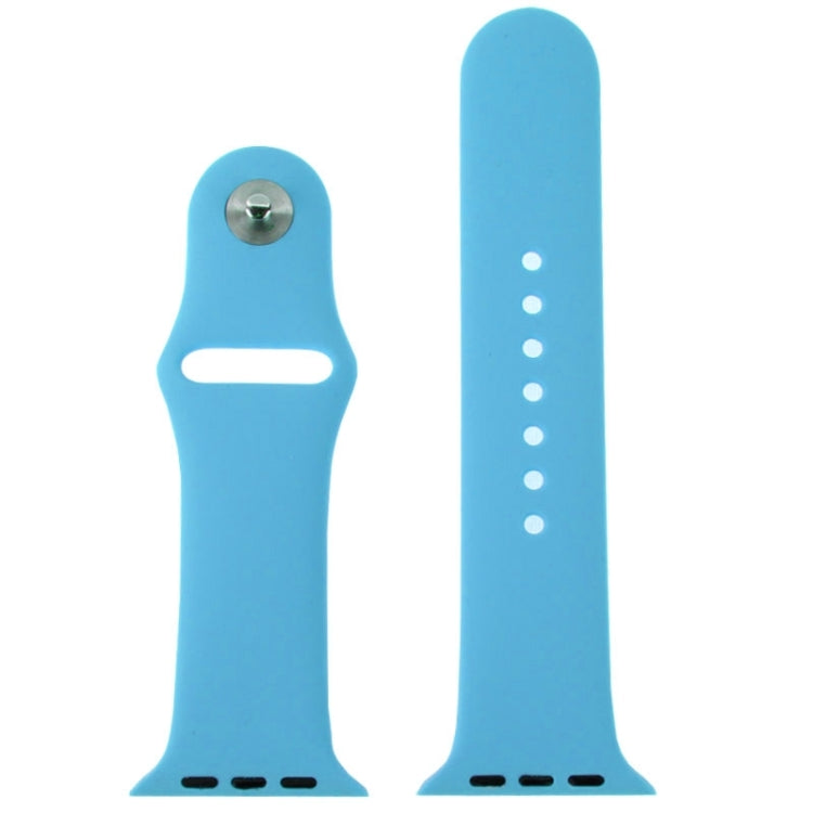 Lisslune | For Apple Watch Sport 38mm High Performance Rubber Sport Band with Pin-and-Tuck Closure (Blue)