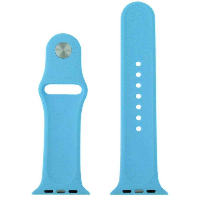 Lisslune | For Apple Watch Sport 38mm High Performance Rubber Sport Band with Pin-and-Tuck Closure (Blue)