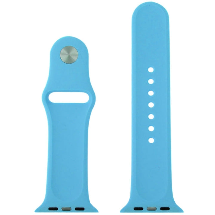 Lisslune | For Apple Watch Sport 38mm High Performance Rubber Sport Band with Pin-and-Tuck Closure (Blue)