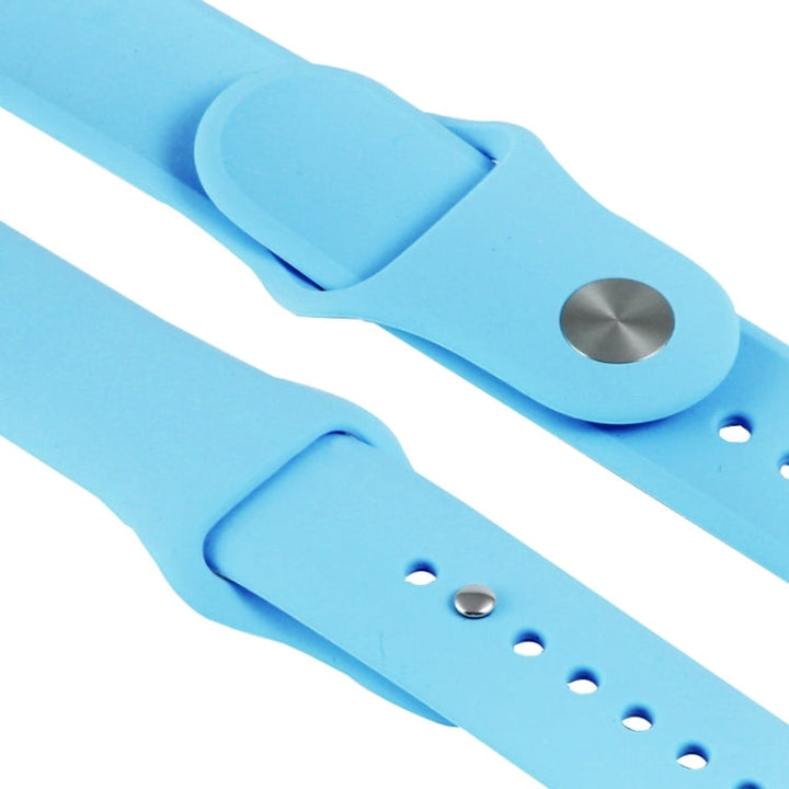 Lisslune | For Apple Watch Sport 38mm High Performance Rubber Sport Band with Pin-and-Tuck Closure (Blue)