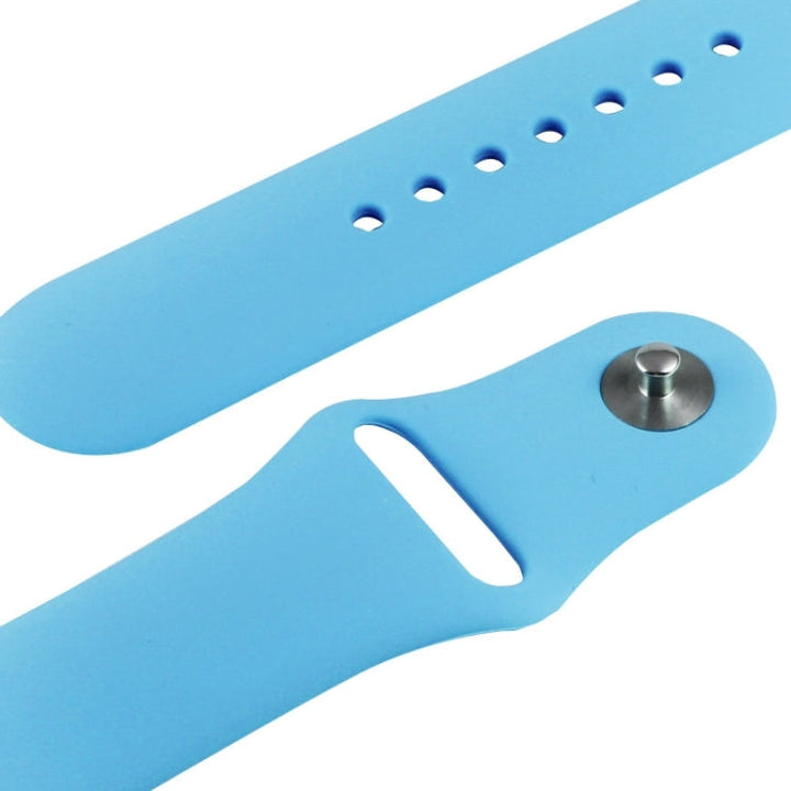Lisslune | For Apple Watch Sport 38mm High Performance Rubber Sport Band with Pin-and-Tuck Closure (Blue)