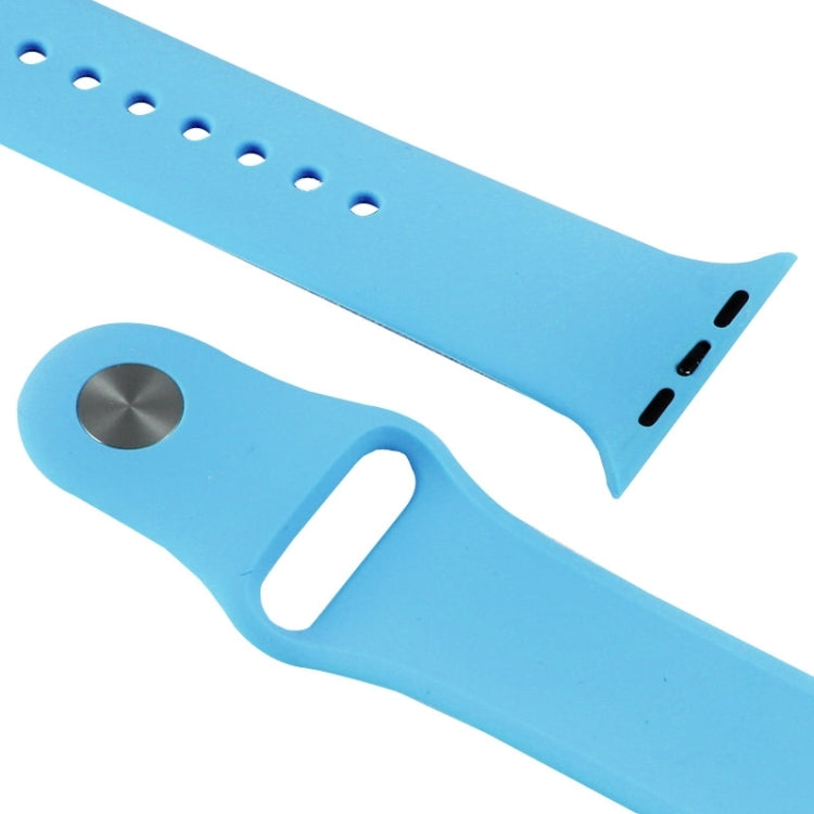 Lisslune | For Apple Watch Sport 38mm High Performance Rubber Sport Band with Pin-and-Tuck Closure (Blue)