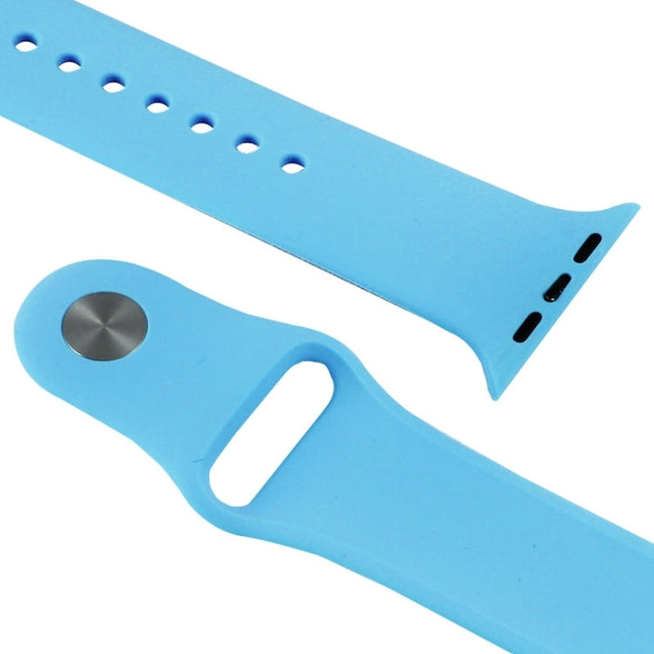 Lisslune | For Apple Watch Sport 38mm High Performance Rubber Sport Band with Pin-and-Tuck Closure (Blue)