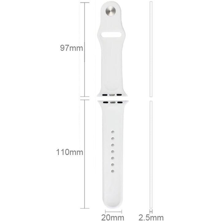 Lisslune | For Apple Watch Sport 38mm High Performance Rubber Sport Band with Pin-and-Tuck Closure (Blue)